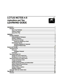 Lotus Notes 4.0 Learning Guide